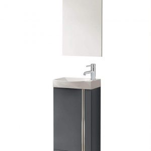 PRAGUE Gloss Grey 45cm Floor Standing Vanity Unit