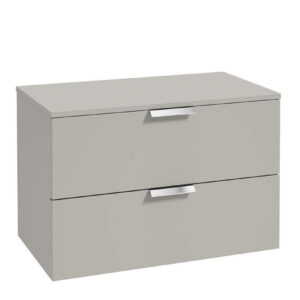 STOCKHOLM 80cm Unit with Counter Top Chrome Handle Matt Arctic Grey