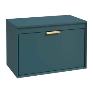 FJORD 80cm Unit with Counter Top Gold Handle Matt Ocean Blue