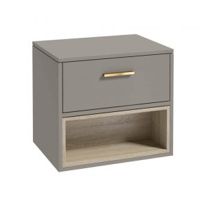 MALMO 60cm Countertop Basin Khaki Matt - Brushed Gold handle