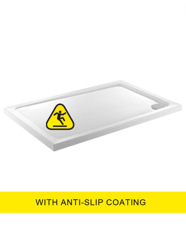  KRISTAL LOW PROFILE 1200X700 Rectangle Shower Tray -  Anti Slip  with FREE shower waste