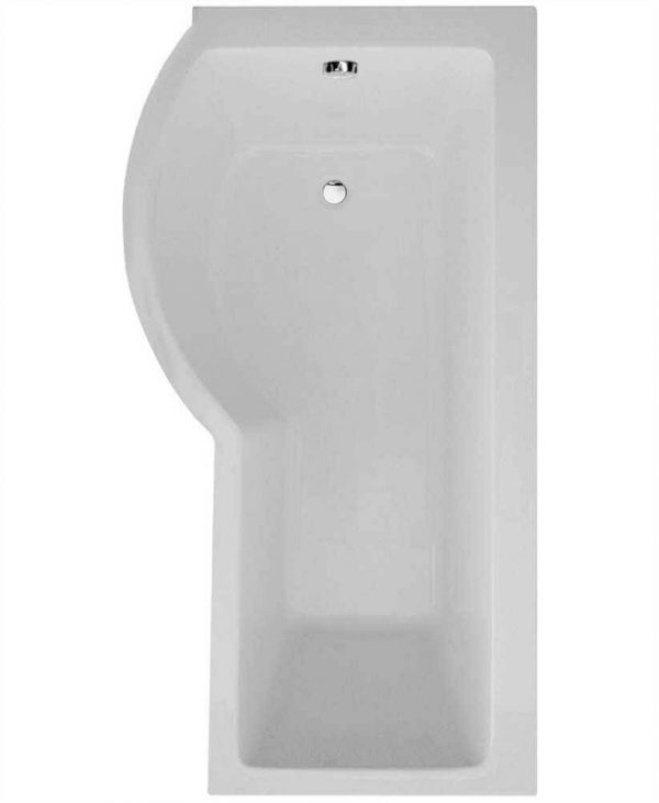  P SHAPE 1700 x 900 Left Hand Shower Bath with Bath Panel & Bath Screen