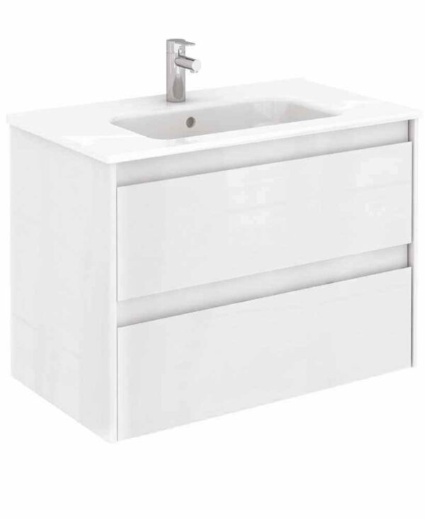  DIJON Gloss White 80cm Vanity Unit