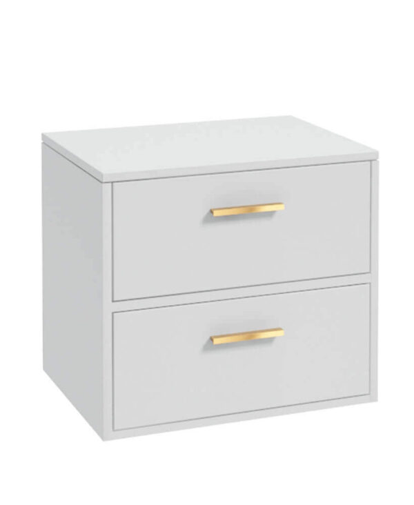  FINLAND 60cm Countetop Vanity Unit Matt White-Gold Handles