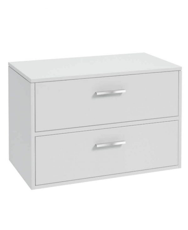  FINLAND 80cm Countetop Vanity Unit Matt White-Chrome Handle