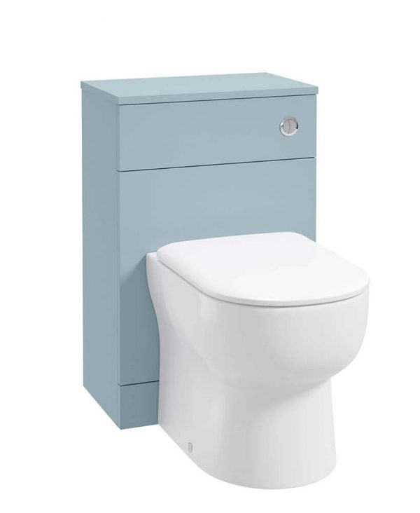  SCANDINAVIAN Matt Morning Sky Blue Back To Wall WC Unit