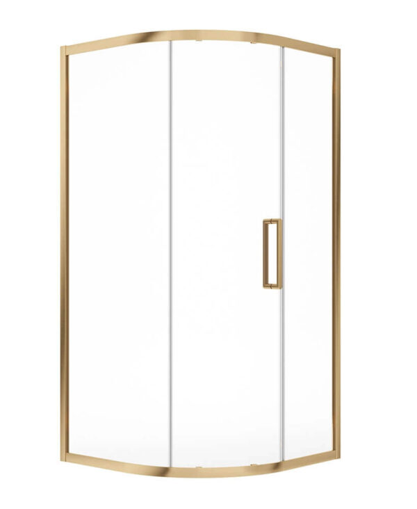  ASPECT 8mm Single Door Quadrant 1000mm Brushed Gold