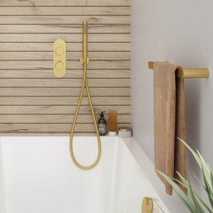 ALITA Knurled Bath Set 2 Brushed Gold