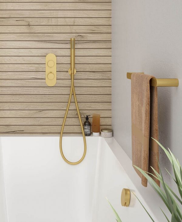  ALITA Knurled Bath Set 2 Brushed Gold