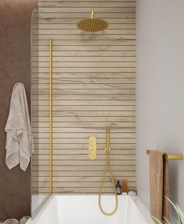  ALITA Knurled Bath Set 3 Brushed Gold