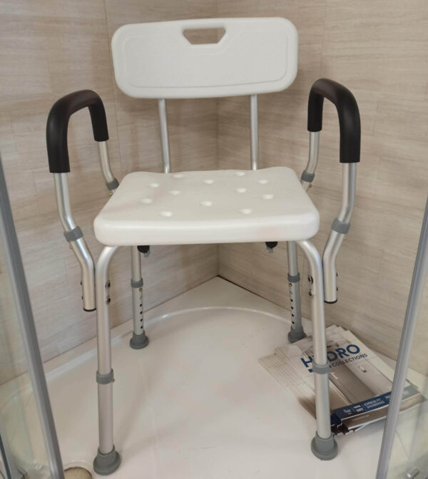 safety shower chair with handles/backrest 402ab aqua