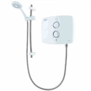 t90 sr pumped electric shower white 