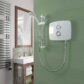 t90 sr pumped electric shower white