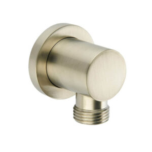 sync round wall elbow brushed gold