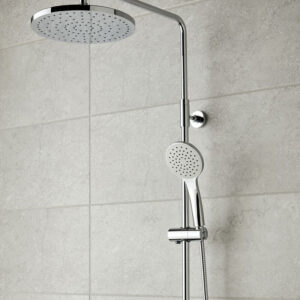 velo exposed round thermostatic shower valve