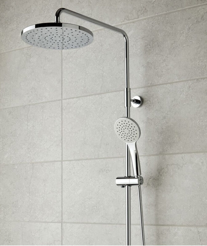 velo exposed round thermostatic shower valve