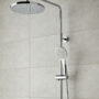 velo exposed round thermostatic shower valve